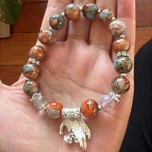 Stone charm bracelet